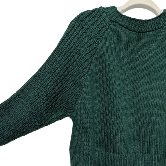 TOPSHOP Green Knit Twist Back Sweater M - Picture 8 of 10